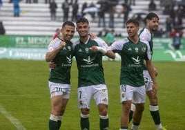Celebración verdiblanca en el duelo de este domingo ante el Getafe B.
