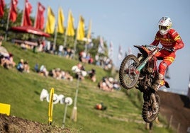 Samuel Tapia en plena acción en el Gran Premio de Alemania, octava prueba del Europeo.