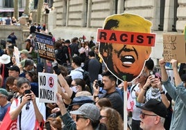 Una protesta en Nueva York contra las políticas de Donald Trump.